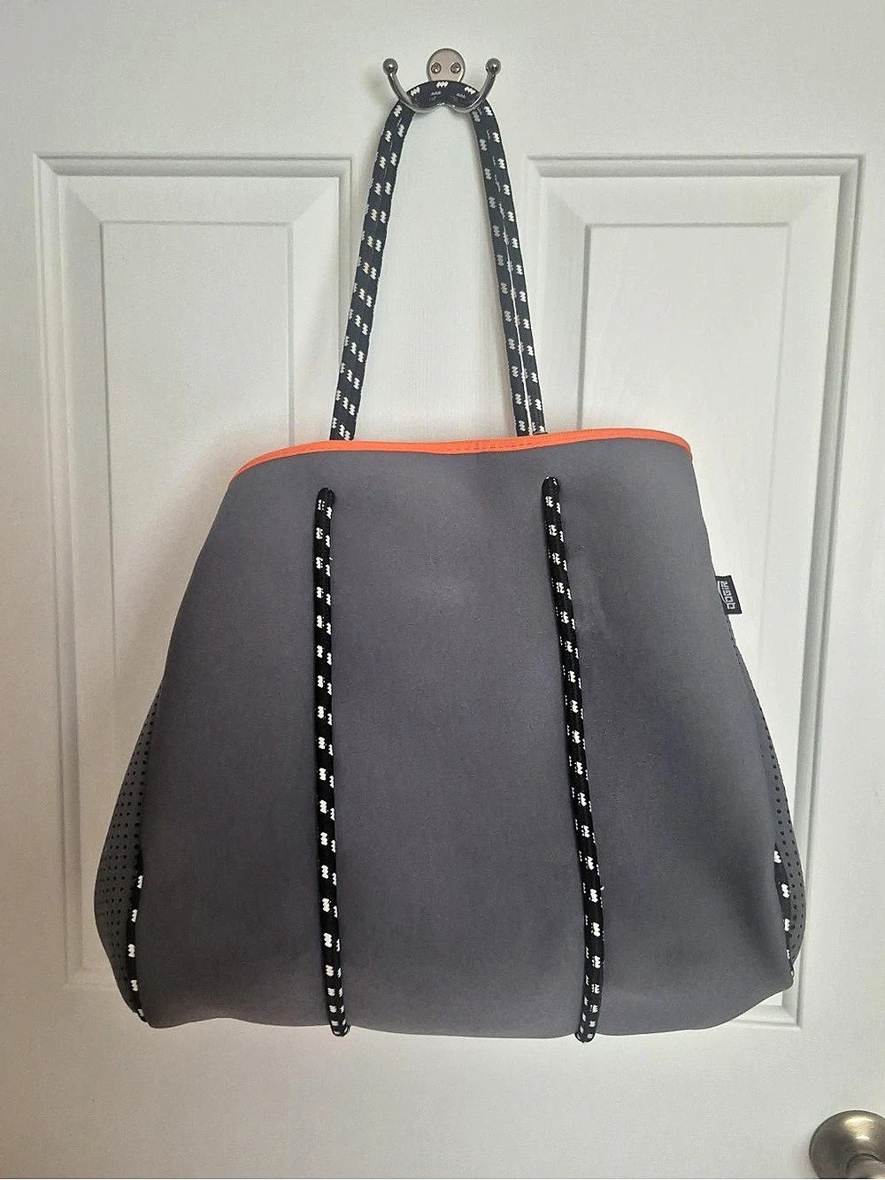 Qogir neoprene Gray & Orange Tote Bag